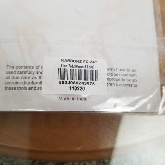 Circular Knitting Needles Karbonz Carbon Fiber Brass Tips 24" Size US 7 4.50 mm - Picture 5 of 9